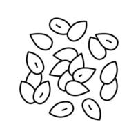 linum grain nourriture ligne icône vecteur illustration