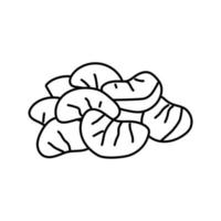 bouquet mandarine ligne icône vecteur illustration