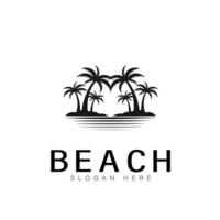 plage été logo vecteur illustration