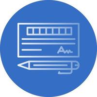 conception d'icône de vecteur de chèque bancaire