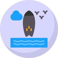 conception d'icône de vecteur de planche de surf