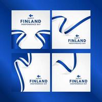 joyeux jour de l'indépendance de la finlande illustration de conception de modèle de vecteur de célébration