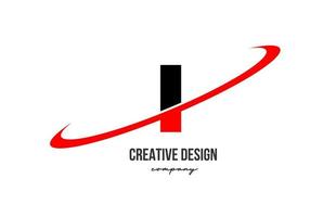 rouge noir je alphabet lettre logo avec gros virgule. entreprise Créatif modèle conception pour affaires et entreprise vecteur
