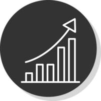 conception d'icône de vecteur de graphique de croissance