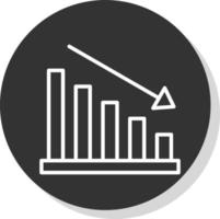 conception d'icône de vecteur graphique vers le bas