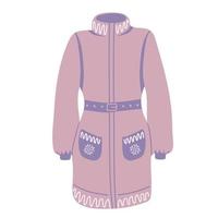 violet manteau. hiver vêtements pour du froid temps. vecteur