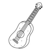 guitare dans main tiré griffonnage style. vecteur illustration. vecteur illustration isolé sur blanc Contexte.