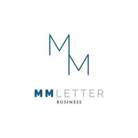 initiale lettre mm icône logo conception modèle vecteur