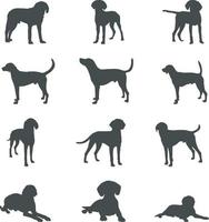 américain chien courant chien silhouettes, américain chien courant silhouette, américain chien courant svg, américain chien courant vecteur