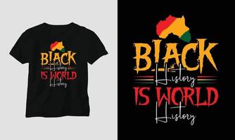 conception de t-shirt et de vêtements du mois de l'histoire des noirs. impression vectorielle, typographie, affiche, emblème, festival vecteur