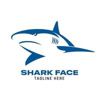 requin visage logo logo dans moderne style, parfait pour entreprise et marque logo conception vecteur