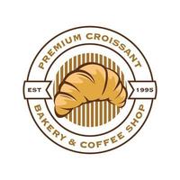 croissant vecteur illustration logo conception, parfait pour boulangerie magasin logo