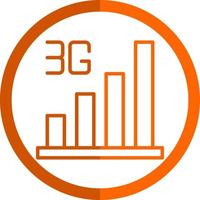 conception d'icône vectorielle 3g vecteur