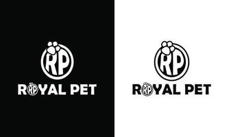 Royal animal de compagnie logo, animal Piste logo, visage icône, affaires logo vecteur