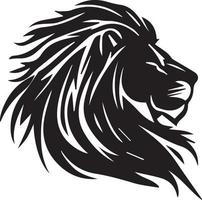 noir et blanc Lion logo, Lion autocollant, Lion tatouage vecteur