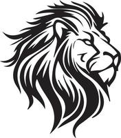 noir et blanc Lion logo, Lion autocollant, Lion tatouage vecteur