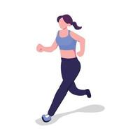 femmes le jogging plat style illustration vecteur conception