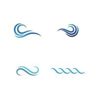 vecteur d & # 39; icône de vague d & # 39; eau