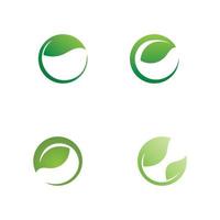 logos de l'écologie des feuilles d'arbre vert vecteur