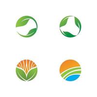 logos de l'écologie des feuilles d'arbre vert vecteur