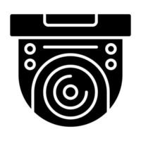 style d'icône de caméra de vidéosurveillance vecteur