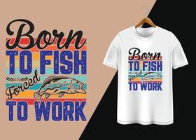 branché Douane chasse camping pêche T-shirt conception, pêche typographie T-shirt conception, minimaliste T-shirt conception vecteur
