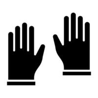 style d'icône de gants vecteur