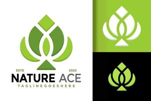 la nature ace bêche feuille logo vecteur icône illustration