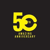 50 e anniversaire incroyable célébration vecteur modèle design illustration icône du logo