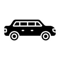style d'icône de limousine vecteur