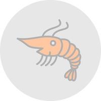 conception d'icône de vecteur de crevettes