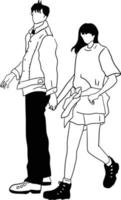 amoureux dessin animé griffonnage kawaii anime coloriage mignon illustration clipart personnage chibi manga bande dessinée dessin dessin au trait téléchargement gratuit image png vecteur