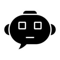 style d'icône de chatbot vecteur