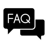 FAQ icône style vecteur