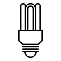 fluorescent lumière ampoule icône style vecteur