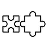puzzle pièce icône style vecteur