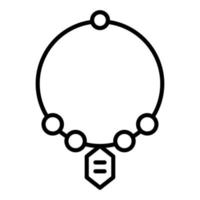 style d'icône de collier vecteur