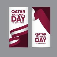 illustration de conception de modèle de vecteur de fête nationale du Qatar