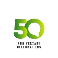 50 ans anniversaire célébrations vector illustration de conception de modèle