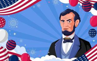 abraham Lincoln anniversaire concept vecteur