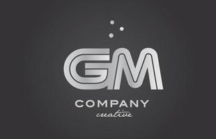 or d'or gm combinaison alphabet audacieux lettre logo avec points. rejoint Créatif modèle conception pour entreprise et affaires vecteur