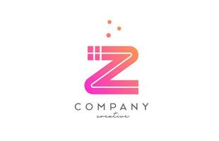 z rose alphabet lettre logo avec lignes et points. entreprise Créatif modèle conception pour affaires et entreprise vecteur