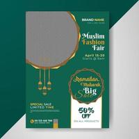 Ramadan musulman mode vente prospectus affiche modèle vecteur