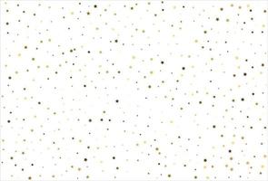 étoiles d'or tombant au hasard sur fond blanc. motif de paillettes pour bannière, carte de voeux, carte de noël et du nouvel an, invitation, carte postale, emballage en papier vecteur