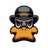 canard casquette mascotte logo conception vecteur