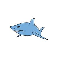 logo d'illustration de requin vecteur