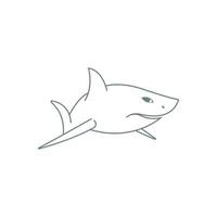 logo d'illustration de requin vecteur