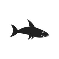 logo d'illustration de requin vecteur