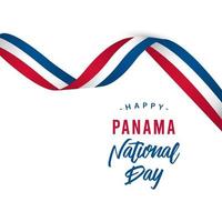 illustration de conception de modèle de vecteur de fête nationale panama heureux