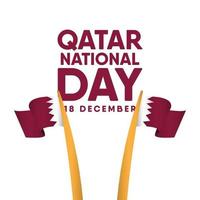 illustration de conception de modèle de vecteur de fête nationale du Qatar